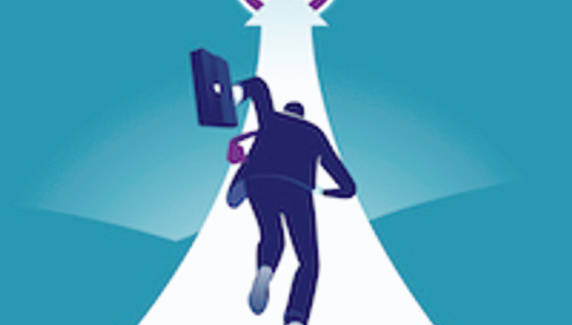 Man heading to a target