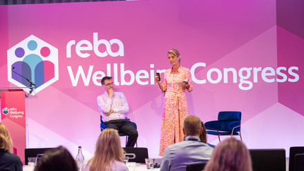 Zoe and Chris speaking at RWC23