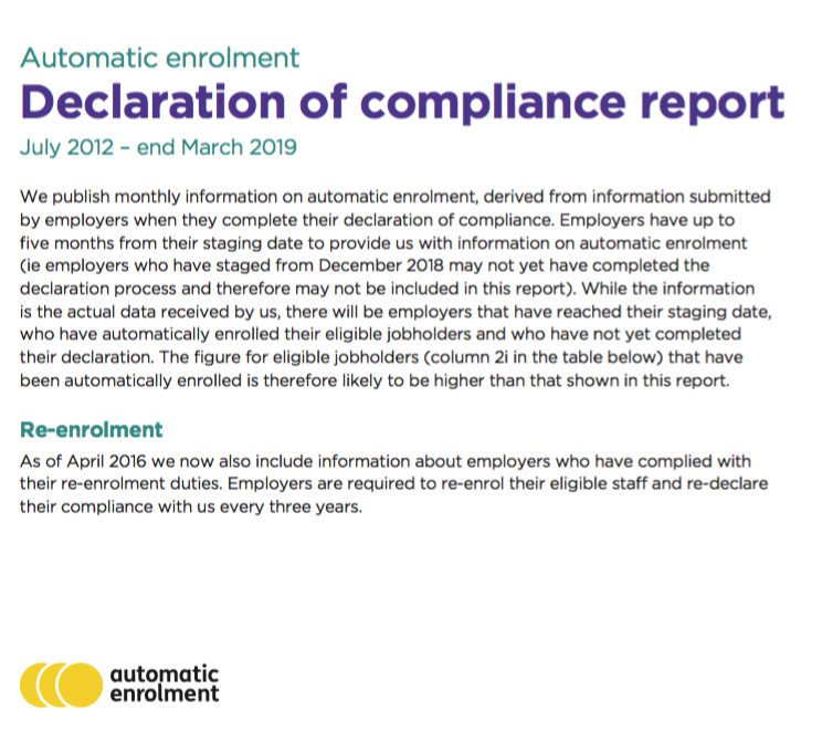 The Pensions Regulator compliance declarations  1