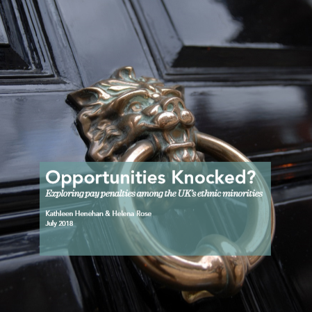 Report: Opportunities Knocked? Exploring pay penalties among the UK’s ethnic minorities 1